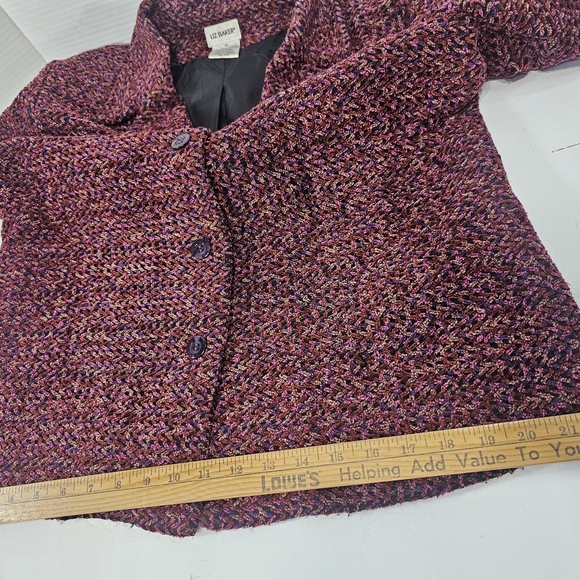 Liz Baker Women's Burgundy Blazer - Picture 9 of 13